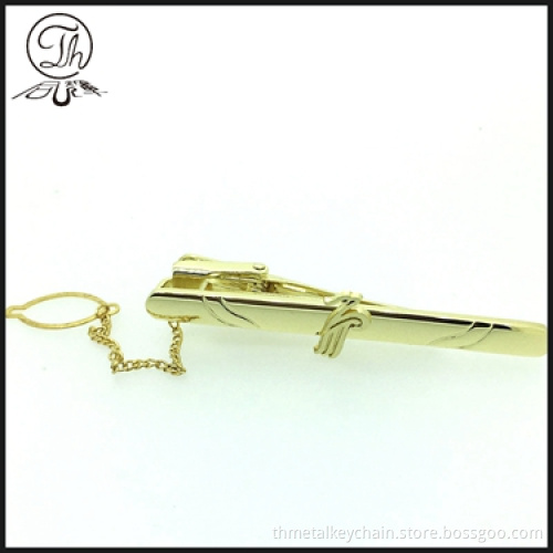 Custom gold Tie pins with clips